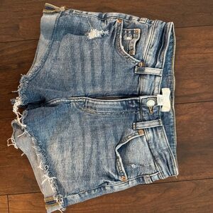 H&M Light Blue Distressed Jean‎ Shorts